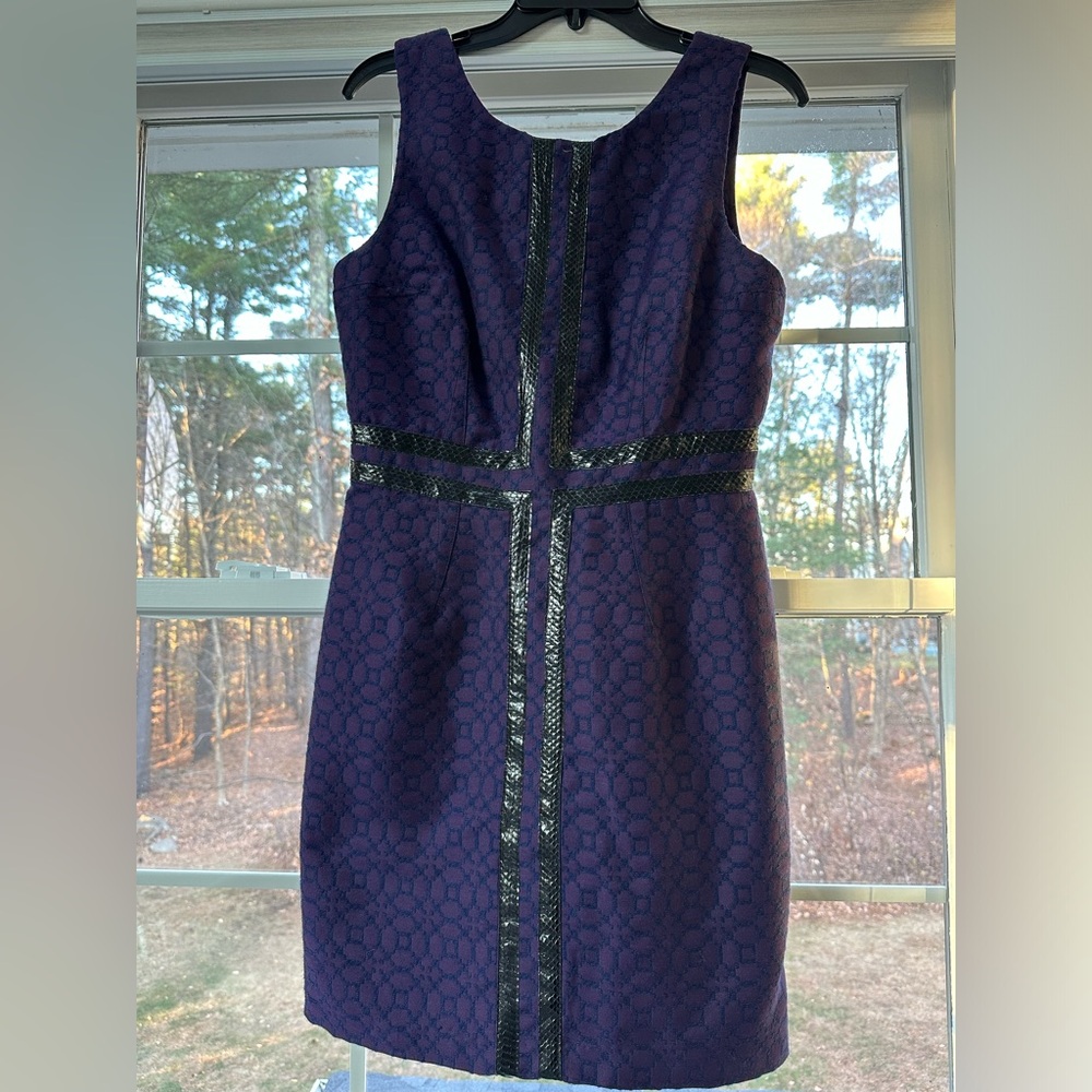 Purple Embellished Sheath Dress